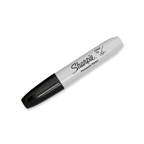 Sharpie® 38201 Permanent Marker, 5.3 mm Tip, Chisel Tip, Black